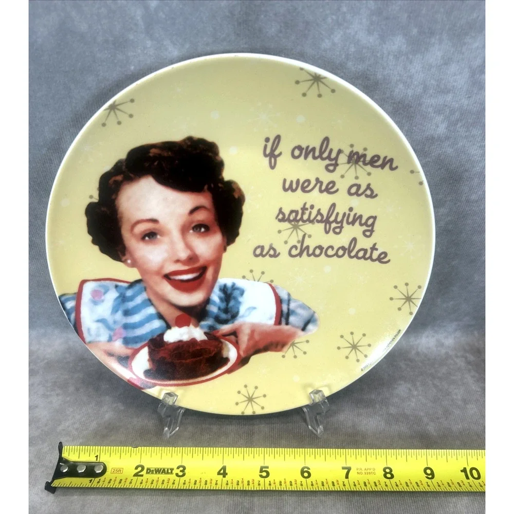2008 Retro Novelty Chocolate Dessert Plates 8.25